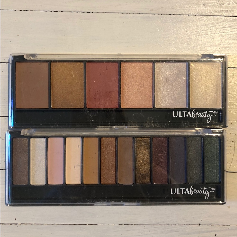 Ulta beauty eyeshadow palette and face palette.